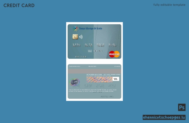 Beispielvorschau der Mastercard der Islamischen Bank von Guinea